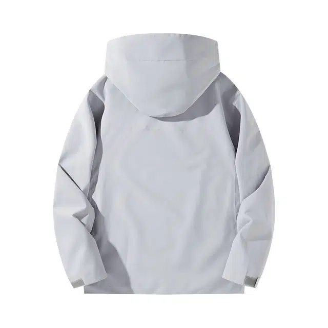 雅鹿  简约基础款百搭户外运动无性别主义宽松休闲连帽外套  防水防风耐磨保暖防寒冲锋衣 男女同款