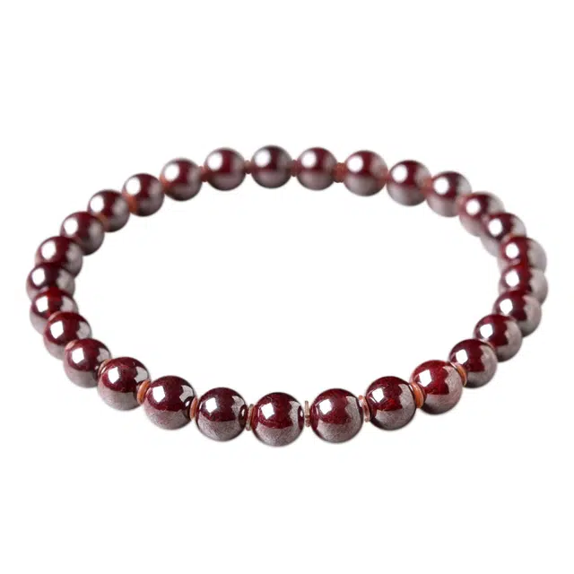 千玺世家 湘西凤凰原矿高含量非注胶 朱砂 手串 男女同款情侣款