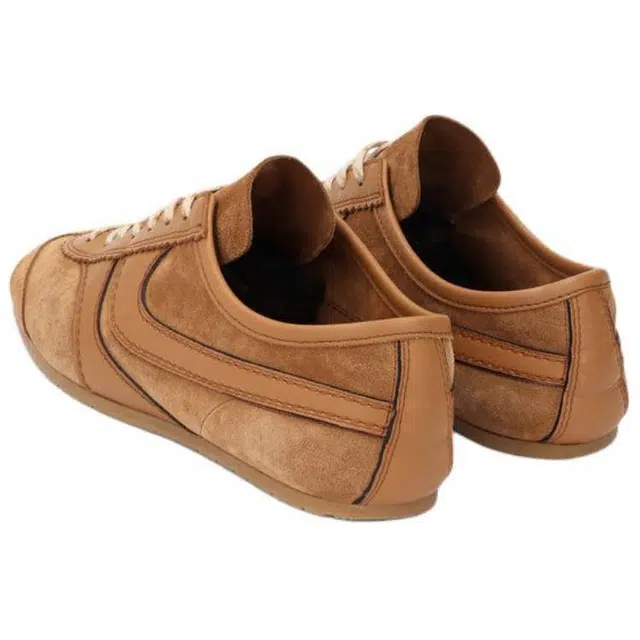 Dries Van Noten Suede Low Lace-Up Sneakers Brown