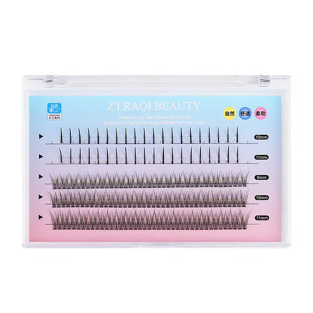 简应舒 自然鱼尾+仙子假睫毛混合装 单簇 自己嫁接女仿真单根