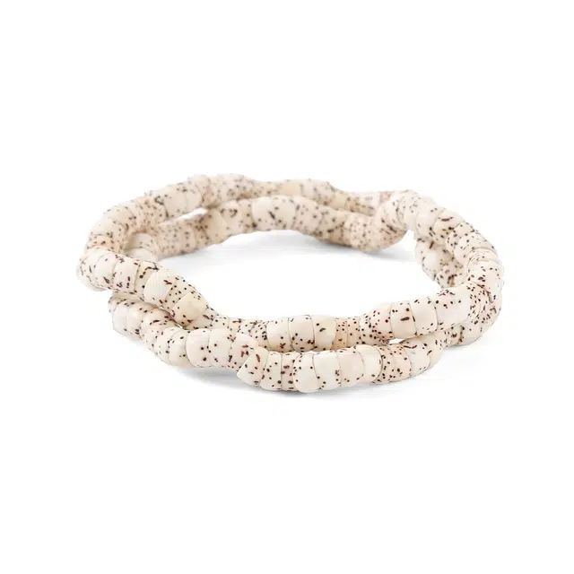 天纵 藏式个性文玩佛珠 原生态猪大肠奶白多圈 星月菩提 手串 男女同款情侣款