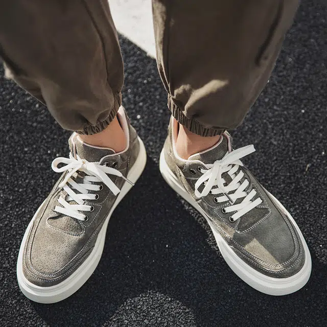 年走索 圆头系带 舒适百搭 防滑耐磨 高帮 板鞋 男款