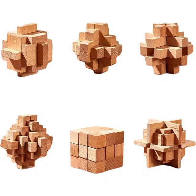 乐乐鱼 鲁班锁孔明 榫卯积木智力解扣 早教益智玩具