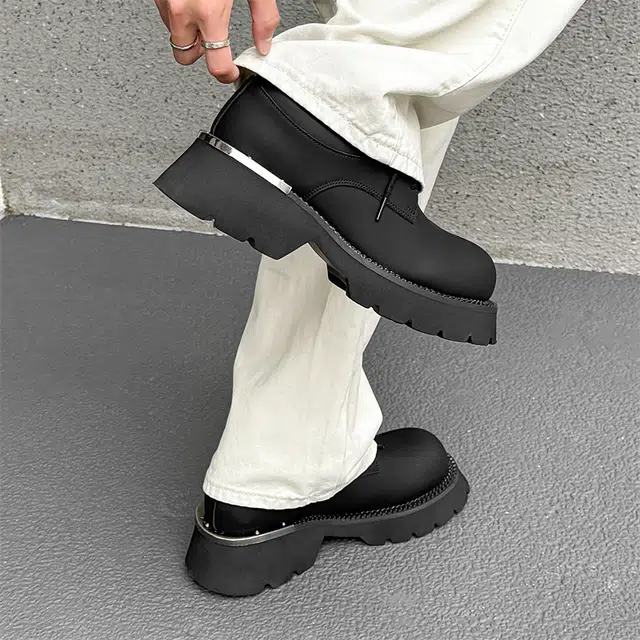 健休 二层牛皮牛皮革 舒适百搭 休闲鞋 男款 黑色