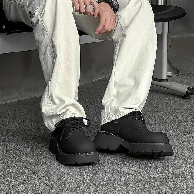 健休 二层牛皮牛皮革 舒适百搭 休闲鞋 男款 黑色