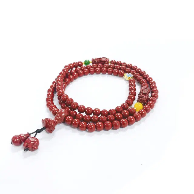 京华录 中式本命年多圈转运古风招财貔貅念珠 吞金兽串珠 好运莲莲 考试上岸 学业有成 朱砂 玉石手串 男女同款情侣款