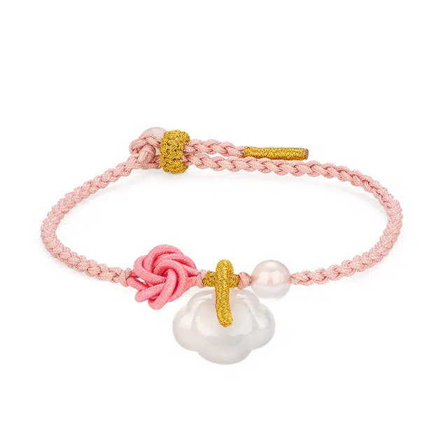 醉倾城 祥云如意平安锁编织绳 甜美可爱小清新优雅气质轻奢高级感 玉髓 玉石手链 女款