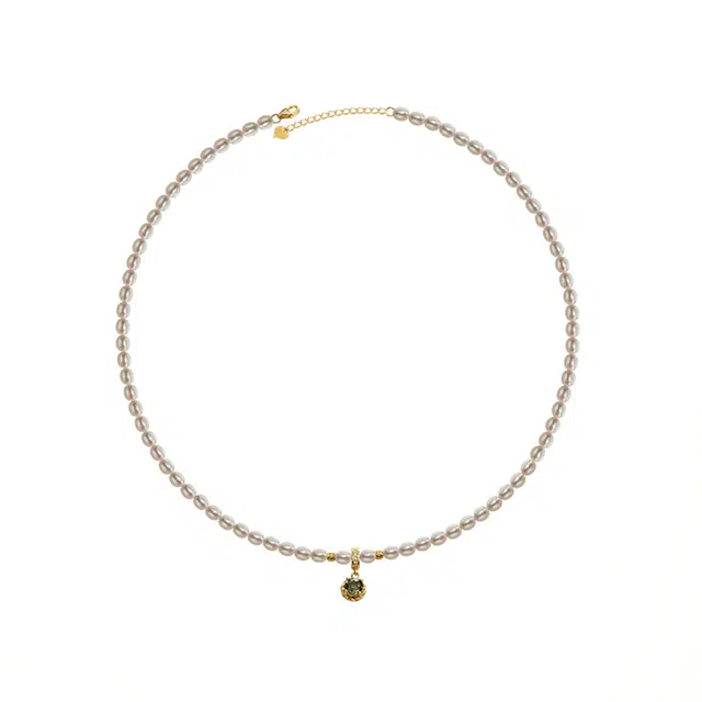 安道子 米形 延长扣 淡水珍珠 项链 女款