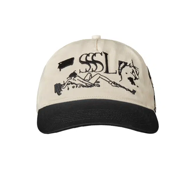 SSSAINT LOUIS Retro Embroidered Cotton Cap