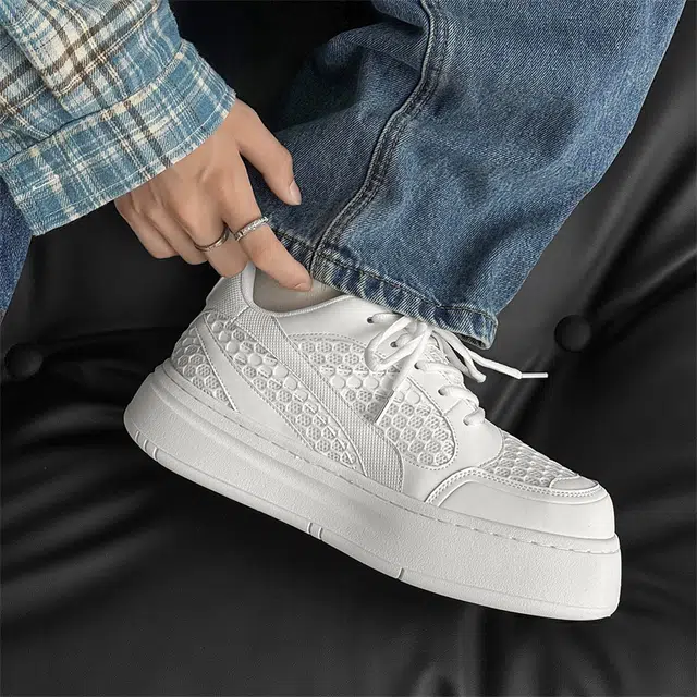 健休 舒适商务 低帮 生活休闲鞋 男款 白色