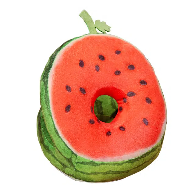 涩购 冰丝冰豆双面西瓜 创意萌趣 玩偶周边