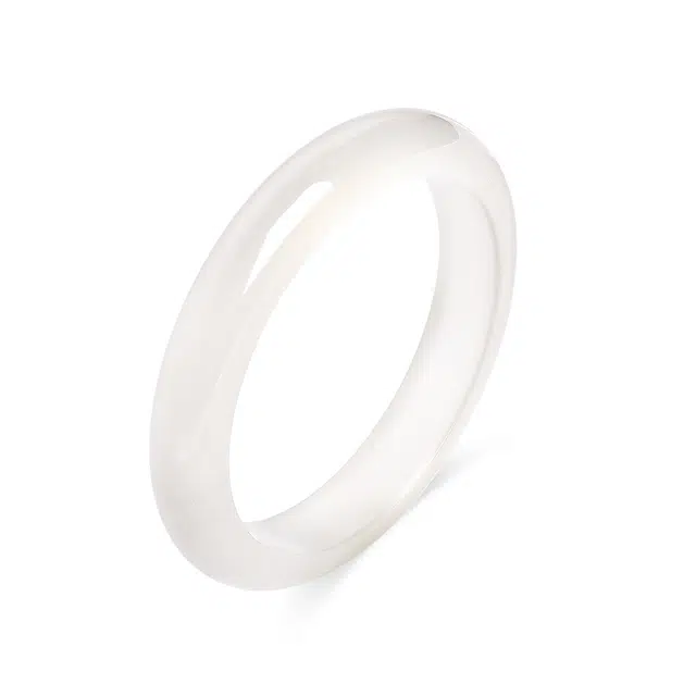 骊碧 新中式复古风国潮白月光玉镯 马达加斯加料香槟金水润轻奢高档气质 玉髓 玉石手镯 女款