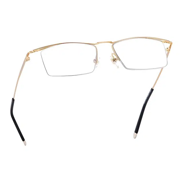 夕阳红 商务精英 不锈钢 方形 功能性眼镜 男款 金色/黑色