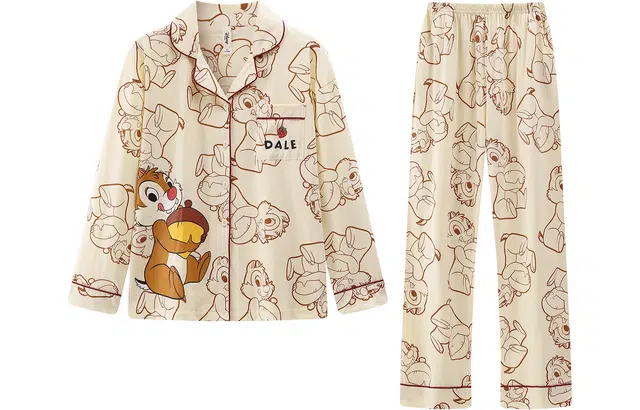 Miyadie x Disney Chip 'n' Dale Cotton Lounge Set Beige