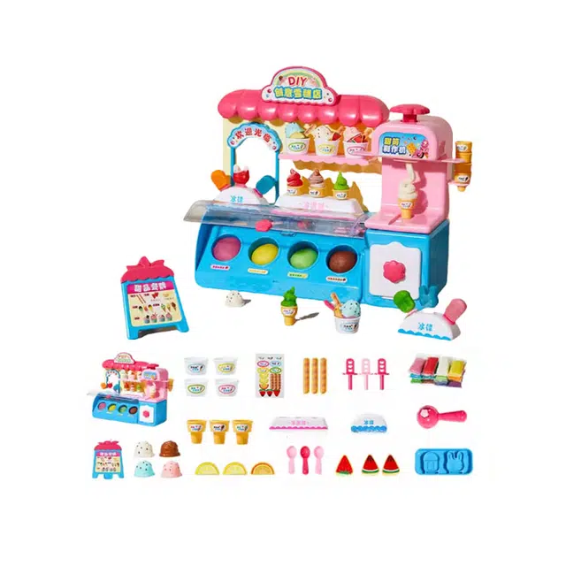 乐乐鱼 冰淇淋雪糕机 过家家 玩具