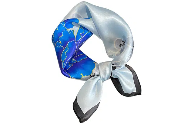 优幽兰 小众设计感花卉高端气质优雅高级感通勤实用搭配衬衫 桑蚕丝 丝巾 女款