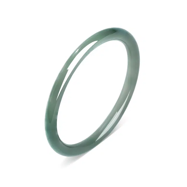 骊碧 国风新中式库里蓝 原创设计复古青蓝 气质显白 玉髓 玉石手镯 女