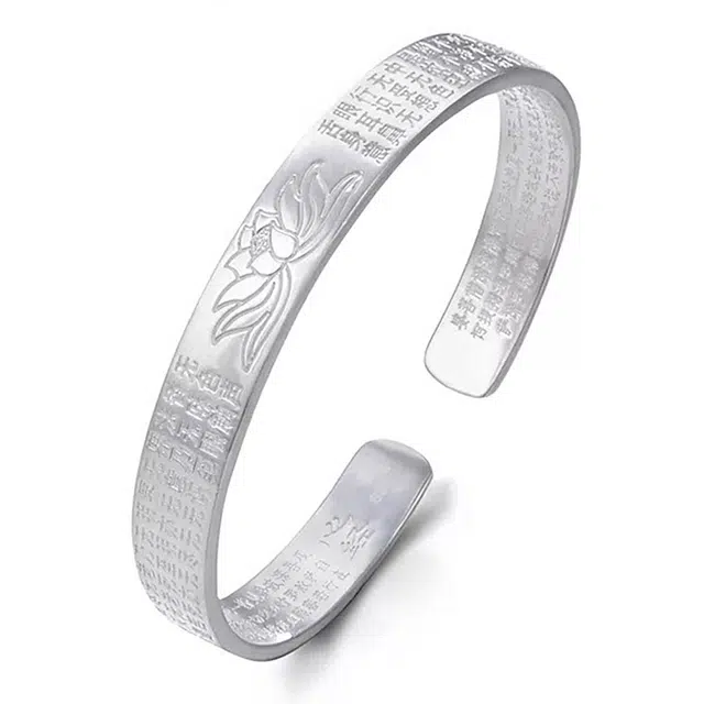 优态 民族风复古莲花心经小众 合金 手镯 女款