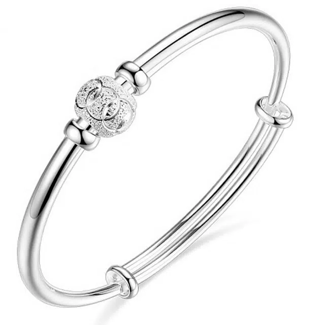 优态 圆圈珠 简约细镯子圆珠 推拉学生 手饰 合金 手镯 通用