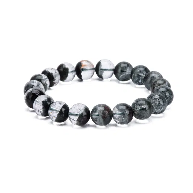 聆听花开 绿幽灵水晶手饰串珠 中式国潮民族风素圈简约设计小众设计高级感时尚气质百搭招财盘玩财源滚滚 财源广进 水晶 手串 女款