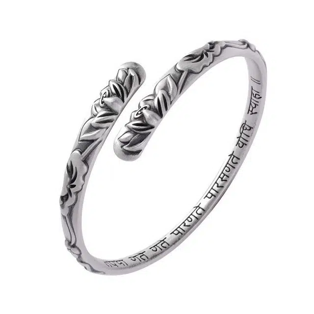 优态 树枝 开口莲花开口复古高级感 合金 手镯 男女同款情侣款