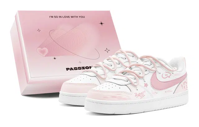 Nike Court Borough 2 GS Pink White