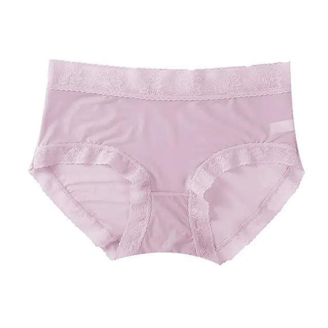 俞兆林 薄款冰丝无痕速干抗菌底裆中腰性感蕾丝内裤 女款 组合装