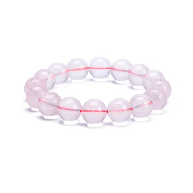 聆听花开 粉水晶手饰串珠 甜妹少女招桃花中式国潮简约设计小众设计高级感轻奢 小清新时尚百搭学生爱情美满偶遇佳佀 水晶 玉石手串 女款