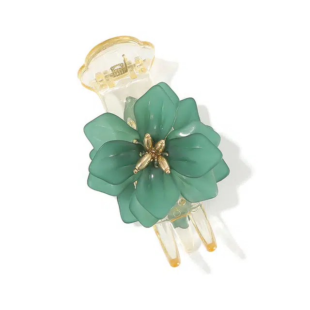 如花梦 日常百搭花朵丸子头抓夹 小众简约后脑勺高马尾神器 高级感优雅盘发发夹 女