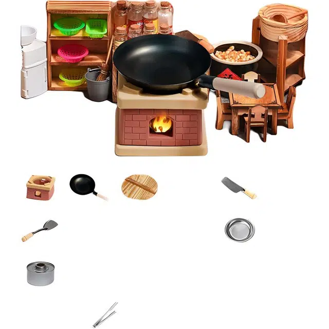 咔噜噜 迷你小厨房真煮饭全套做饭套装 厨具真实版过家家 玩具