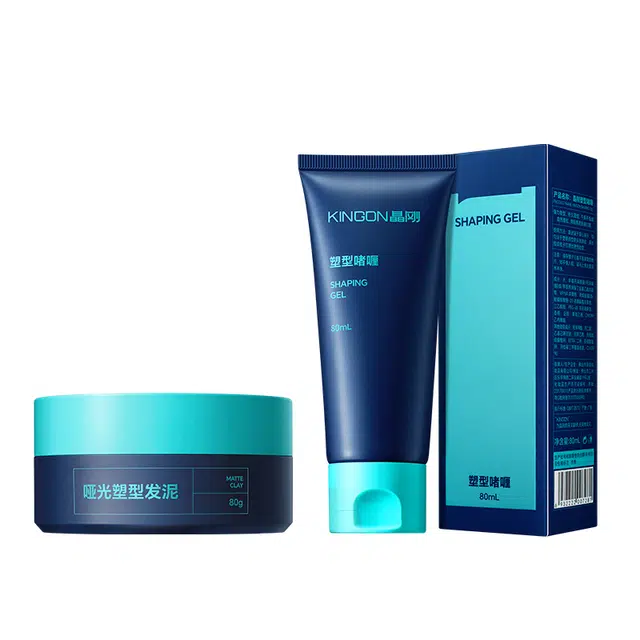晶刚 蓝罐发泥 男士速干喷雾 定型发蜡啫喱头发毛躁神器 头发蓬松感发型打理组合