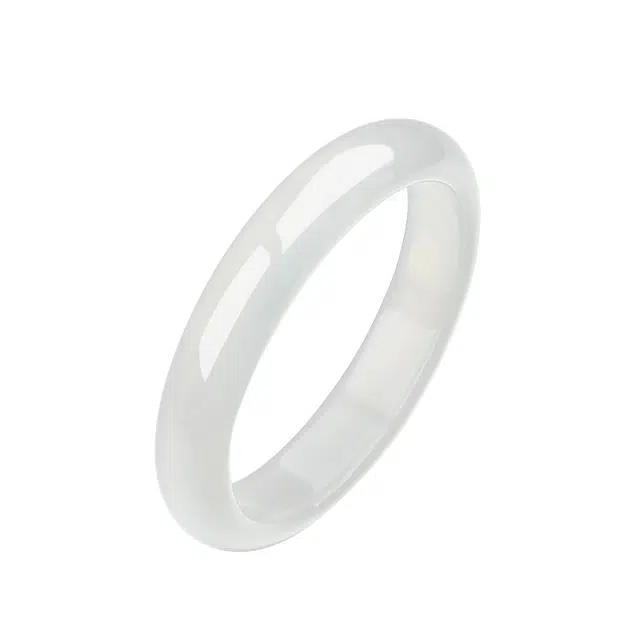 骊碧 新中式国风复古白玉光轻奢小众设计感古香古色镯子显白水润镯 玉髓 玉石手镯 女