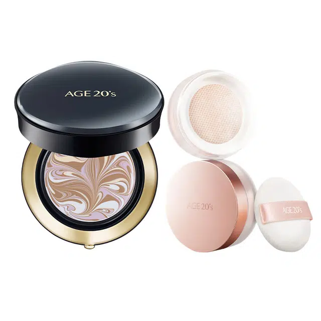 爱敬 韩国进口 四色拉花遮瑕气垫 控油持久定妆散粉