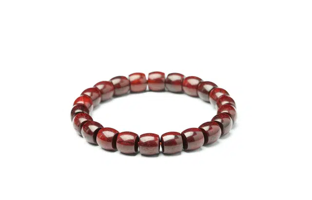 三檀小舍 国风国潮 高油高密精工归圆桶珠 玻璃底小叶文玩盘玩 紫檀属 木作手串 通用