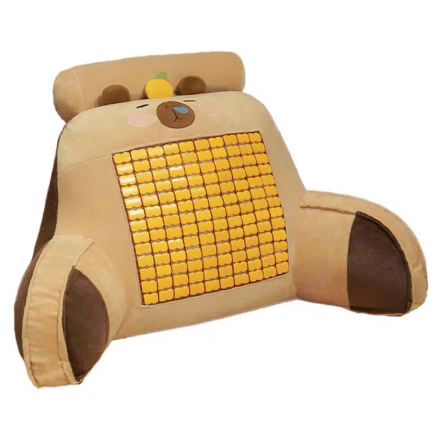 狐狸仙 卡皮巴拉加高竹席腰靠 玩偶周边