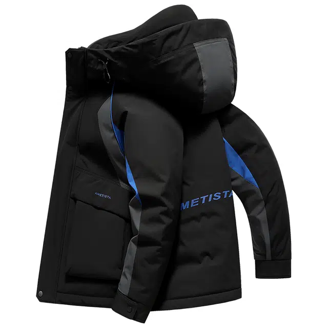 鸭鸭 拼色时尚韩版休闲短款羽绒服 通用