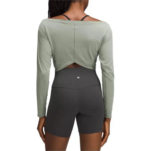 lululemon Cropped Long-Sleeve Cupro Boatneck T