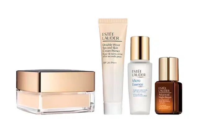 雅诗兰黛 新年散粉基础彩妆套装 修饰肤色 四件套