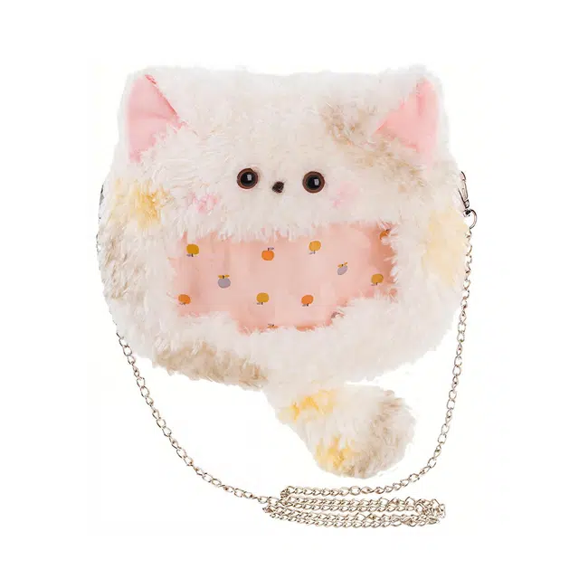 壹号梦工厂 古力古力 三花赛博小猫痛包 日常可爱百搭斜挎包 玩偶周边