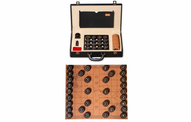 檀欣 【收藏品】高端中国象棋手把件 国风复古新中式便捷式实木质早教益智桌游 紫光檀 木作摆件 通用