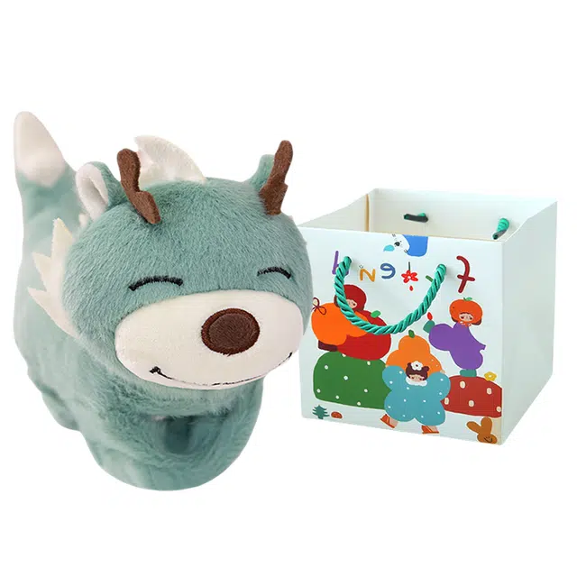 嗷嗷熊 翡翠福龙啪啪圈 可爱萌趣娃娃 玩偶周边