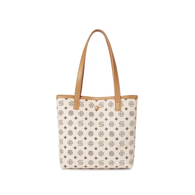 ST&SAT Tote Bag Coffee/Off-White