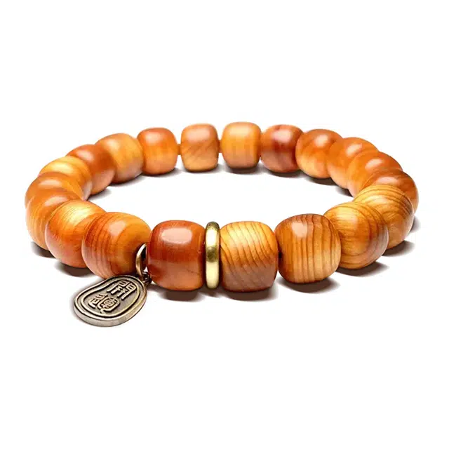 谧月珠宝 摩登复古路路通新国风设计 招财转运纳福高级大气简约精致感时尚气质新中式显白 崖柏 手串 通用