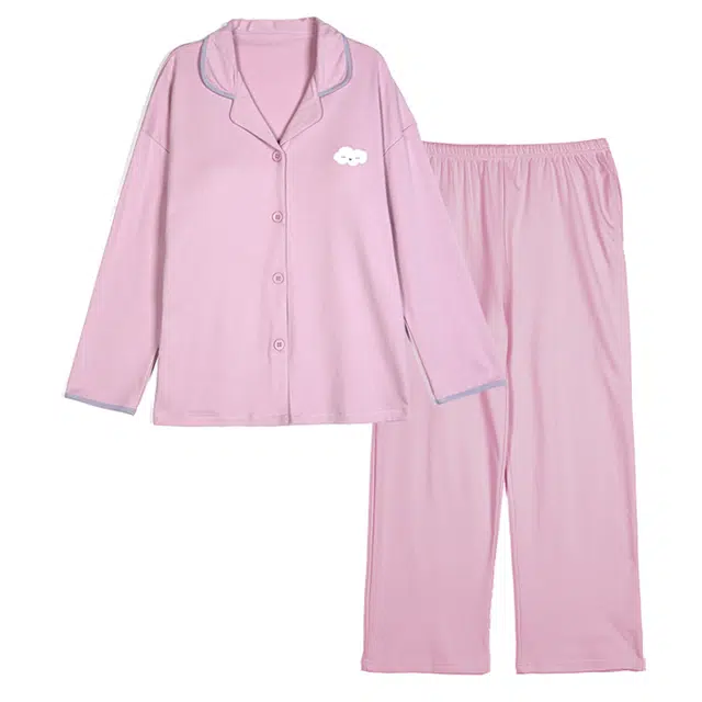 草本初色 带胸垫可外穿长袖睡衣套装 女 图片色