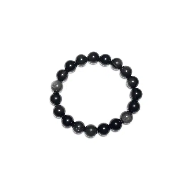 谧月珠宝 神秘黑洞小众设计复古 幸运新中式国潮国风 轻奢通勤甜蜜饰爱 气质大气 黑曜石 玉石手串 通用