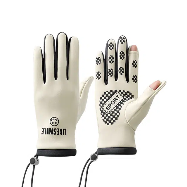 南极人 秋冬季加绒防风防寒户外运动骑行电动车防滑防泼水可触屏 加厚 保暖手套 通用