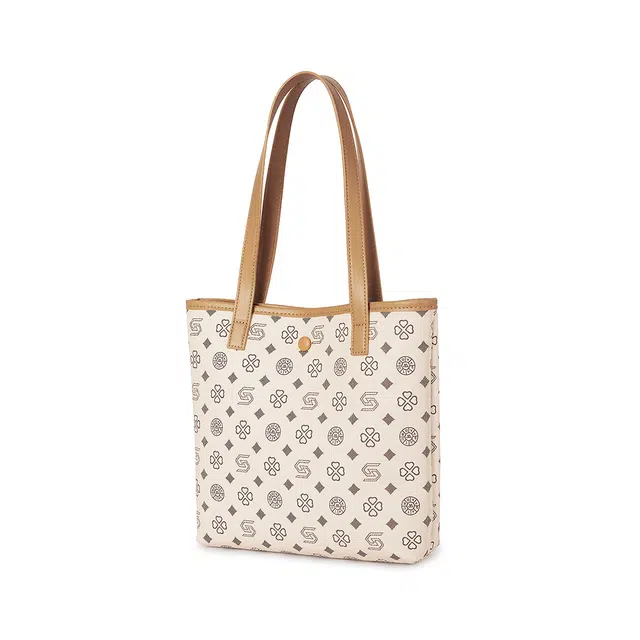 ST&SAT Tote Bag Coffee/Off-White