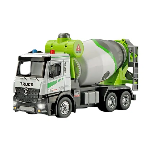 卡威 水泥搅拌车 大号混凝土罐车工程车 成品模型