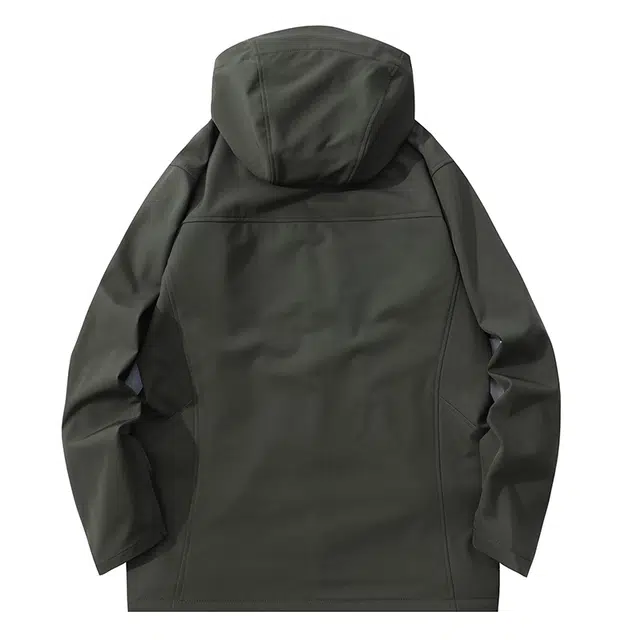 雅鹿  简约时尚潮流百搭宽松户外三防登山  防水防风耐磨冲锋衣 男