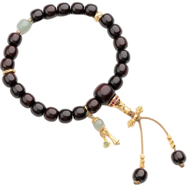 仙源 老型珠 复古新中式文玩念珠 平安福 礼盒 紫檀属 木作手串 通用